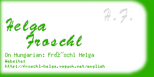 helga froschl business card